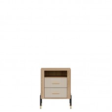 Naktskapīts DANTE DT22, Ozols cremona/Kašmirs matēts/Zelts